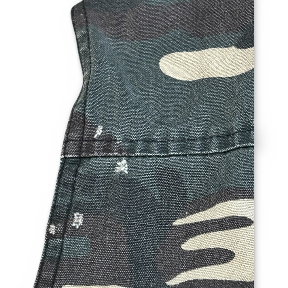 Vintage Weather Rite 295 Camo Hunting Utility Vest Hidden Hood Grunge M - Picture 10 of 12